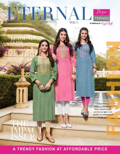 Eternal vol 1 By Diya Trends Fancy Embroidered Kurti Collection